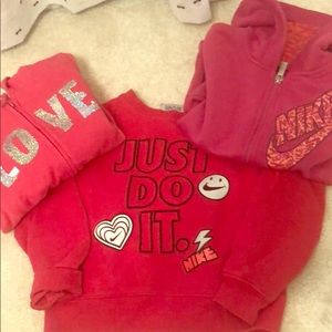 Girls toddler lot bundle Nike sweatshirts hoodie